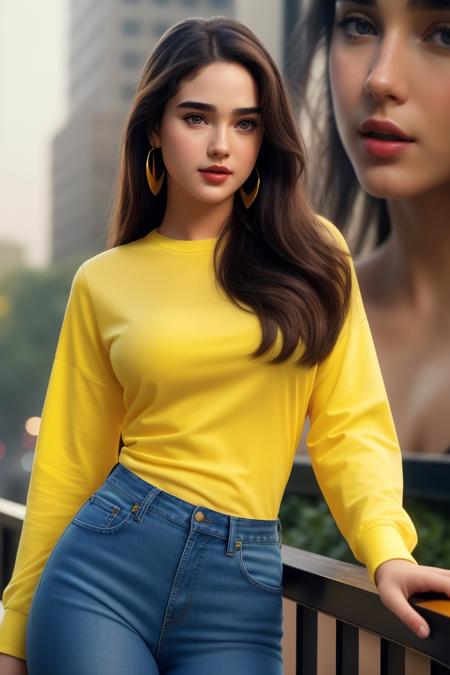 00253-2514370430-avalonTruvision_v31-photo of seductive (jg_jc0n_0.99), a woman as a sexy customer, closeup portrait, (tight yellow long sleeve white t-shirt), (jean.png